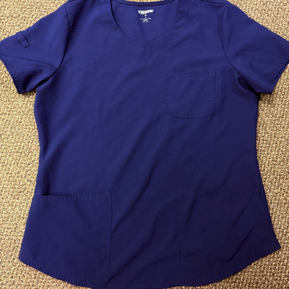 Scrubstar Women's Blue V-Neck Top‎
